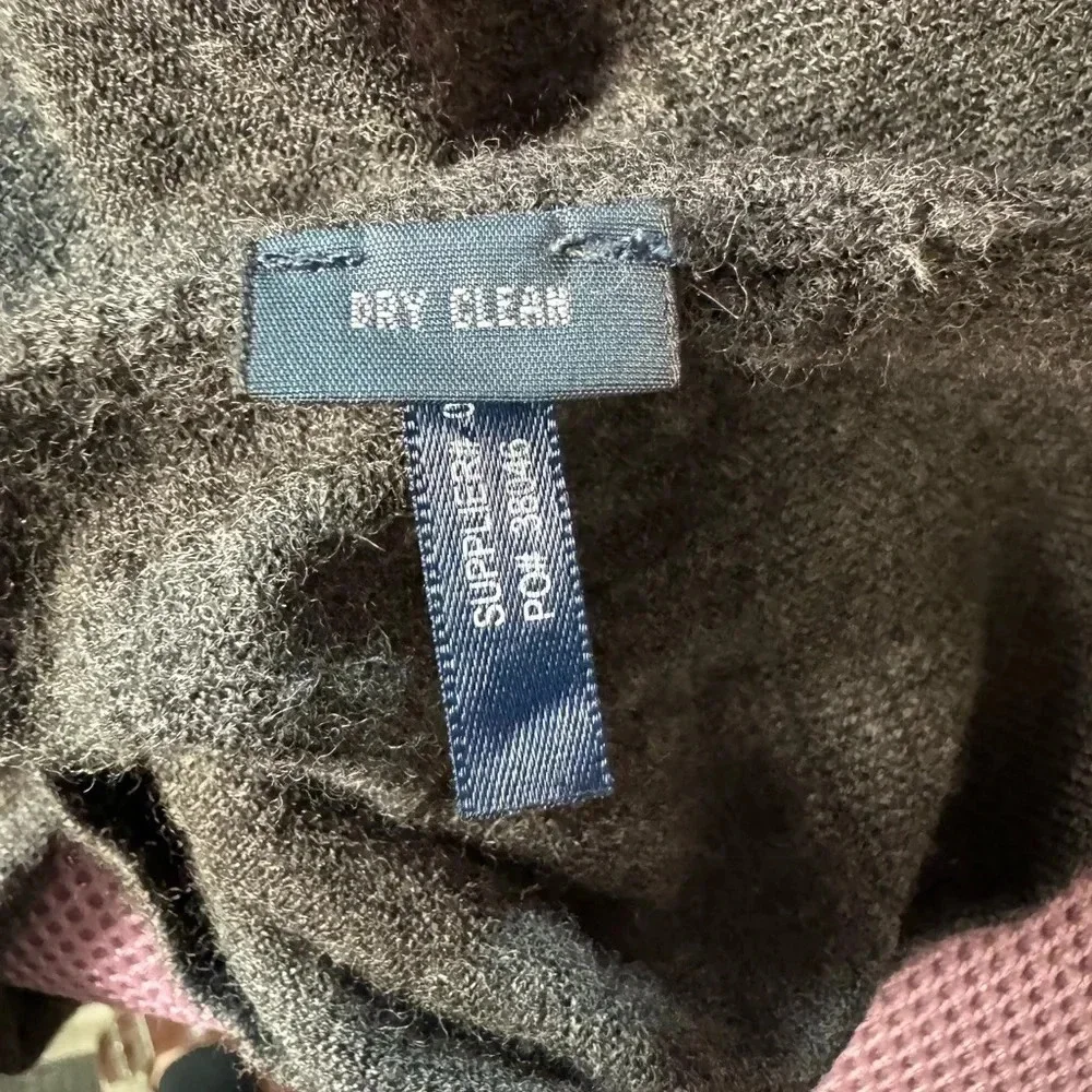 Polo Ralph Lauren Custom Fit Merino Wool V-Neck Gray Sweater Size Large
